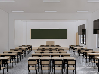 Modern Classroom School Classroom 3d model