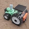 Lego Mini Tractor MOC 3d model