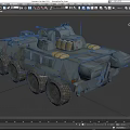 Tactical Armored Functional Vehicle With Wheeled Design Mounted Weapon System And Armor Plating