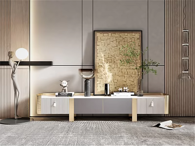 Light Luxury TV Cabinet 3d model