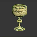 Ornate Gold Trophy Featuring Intricate Engraved Patterns And Elegant Base Design 3d model