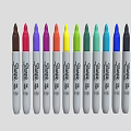 Sharpie Fine Point Markers With Assorted Vibrant Colors Neatly Arranged For Daily Use