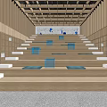 Modern Reading Room Step Library Reading Room Step Library Reading Space Book Bar 3d model