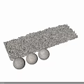Silver White Smooth Pebbles As Garden Decor For Landscaping And Outdoor Design