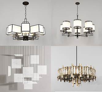 New Chinese Chandelier 3d model