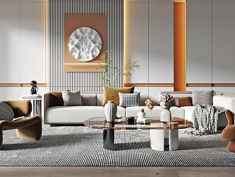 Modern Sofa Coffee Table Combination Sofa Coffee Table 3d model