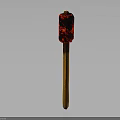 Single Red Textured Match Head On Wooden Matchstick Isolated On Dark Background