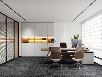 Modern Director's Office Small Office 3d model