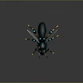 Detailed 3D Rendered Mechanical Insect With Green Body Yellow Legs And Transparent Wings