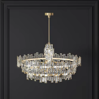 Light Luxury Crystal Chandelier Crystal Lamp 3d model