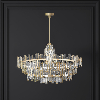 Light Luxury Crystal Chandelier Crystal Lamp 3d model