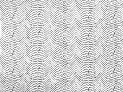 Modern White Wall Decor With Gray Repeating Wave Pattern Design Texture 3d model