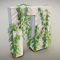 Lush Green Vines Growing On White Structure With Hanging Leaves And Small Yellow Flowers