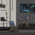 Song machine KTV song machine microphone display self-service machine microphone 3d model