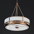 Modern Chandeliers With Metal Frame White Lampshades Round And Square Shapes