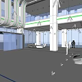 Modern Hall Reception Hall Reception 3d model
