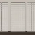 Three Modern White Grid Design Room Dividers For Interior Decoration 3d model