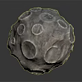 Detailed View of Rugged Asteroid Surface with Multiple Craters in Space Exploration