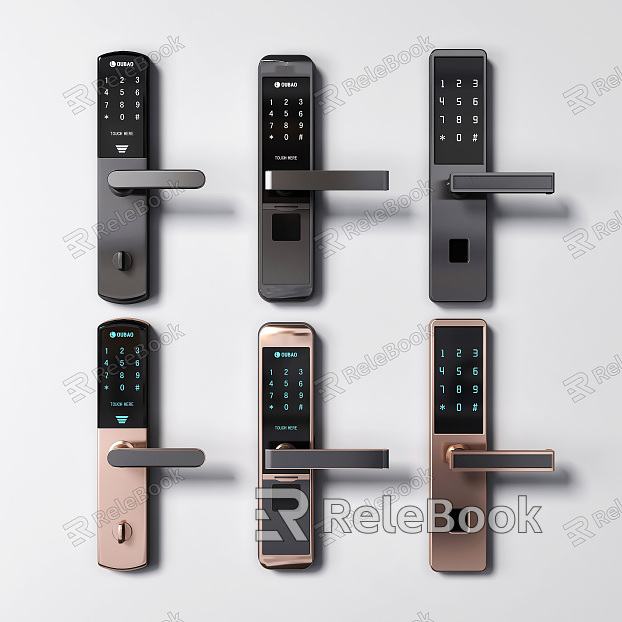 Modern door handle fingerprint lock password lock door handle model