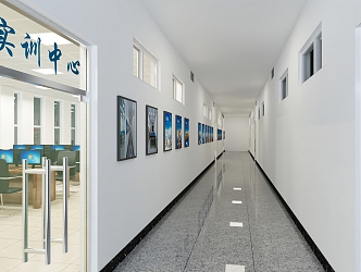 Modern Average Corporate Corridor 3d model