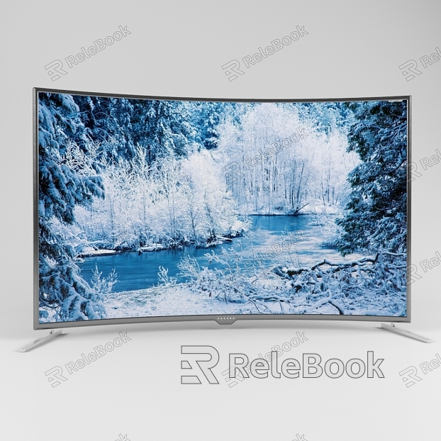 TV curved screen TV model