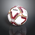 High Quality Derbystar Football With White Red Gold Design And Reflective Surface Pattern