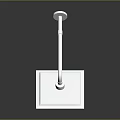 Square Rainfall Shower Head With Stainless Steel Body And Multiple Water Jets Modern Design