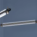 Elegant Modern Chandelier With Lace Pattern Metal Frame Strip Design And Warm Lighting