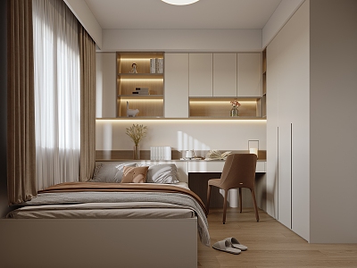 Modern Tatami Bedroom Study model