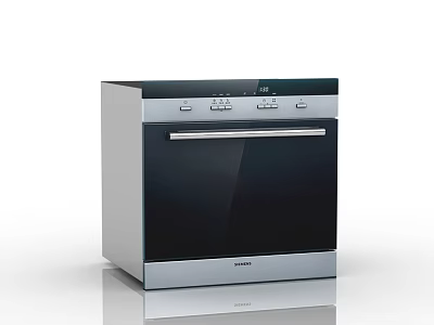 Modern Electric Oven Kitchen Appliance With Stainless Steel Body And Glass Door 3d model