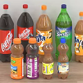 Assorted Beverage Bottles Including Coca Cola Sprite Fanta In Different Sizes And Colors