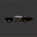 Classic Black Vintage Car With Shiny Body And Retro Wheels Design