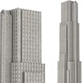 Classic Ornate Skyscrapers With Symmetrical Windows Gray Facade And Detailed Design