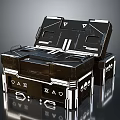 Modern Equipment Storage Cases With Metal Construction And Geometric Patterns