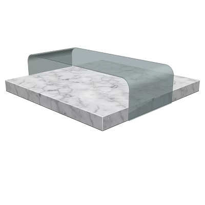 Modern coffee table stone single table 3d model
