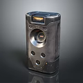 Portable Black Device Housing With Camera Lens Buttons Holes And Indicator Light