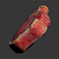 Fresh Raw Beef Steak With Red Marbling Texture On Black Background