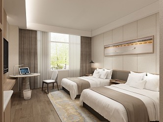 Hotel Rooms Modern Rooms 3d model