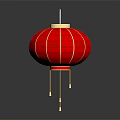 Traditional Red Round Lantern Furniture With Golden Trim Fabric And Hanging Tassels