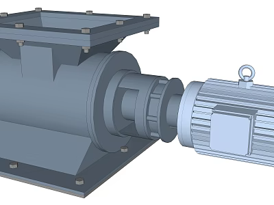 Industrial Equipment Featuring Hopper Motor Base Bolts and Lifting Ring Components 3d model