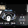 LUXE Car Exhibition With Modern Lighting Circular Platform And Screen 3d model