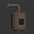 Industrial LOFT boiler furnace shell large boiler 3d model