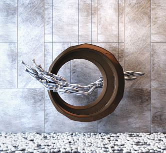 Modern Hanging Halls Fish Charms 3d model