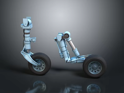 Tires With Automotive Suspension Components And Metal Structures On Gray Background 3d model