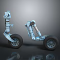 Tires With Automotive Suspension Components And Metal Structures On Gray Background