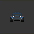Blue Off Road SUV With Modern Design Roof Lights And Black Bumper