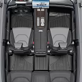 Ergonomic Car Interior With Front Gray Seats Black Floor Mats And Central Console