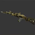Tactical Assault Rifle With Bayonet Attachment Metal Components And Black Silver Modern Design