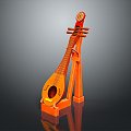 Erhu Drum Pipa Music Equipment Music Equipment Equipment Equipment Equipment Equipment Musical Instruments 3d model