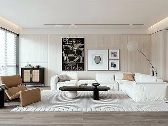 modern living room 3d model